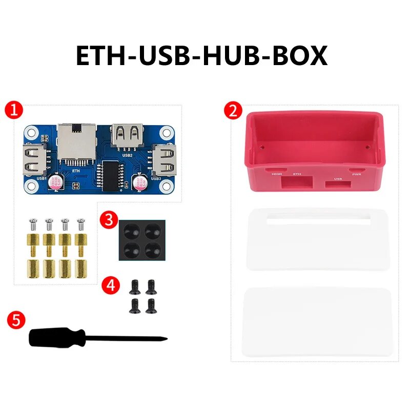 Spotpear ETH/USB HUB BOX для Raspberry Pi Zero