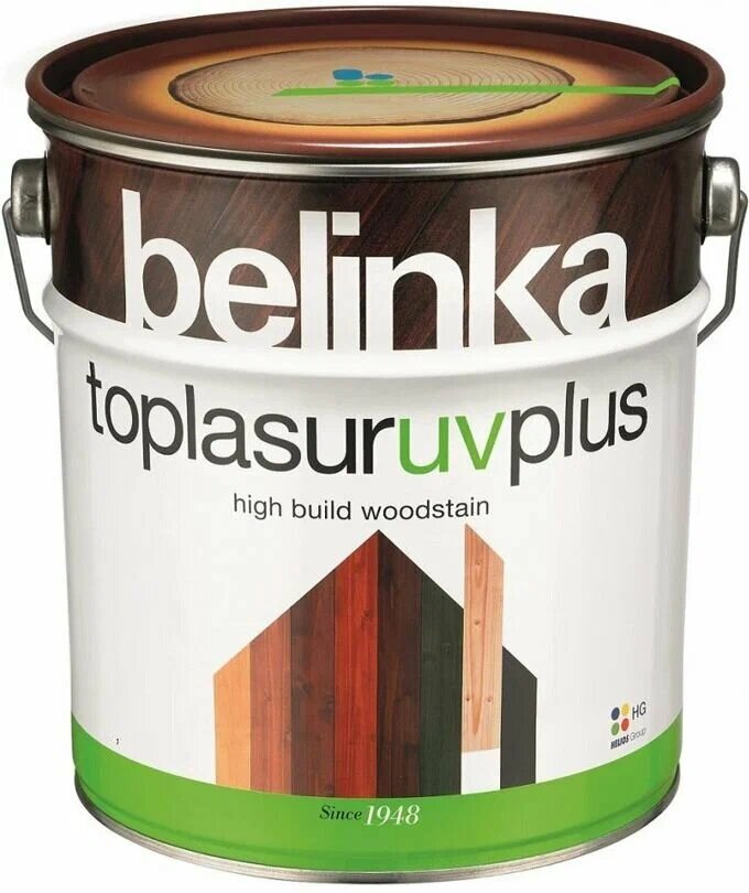 Защитно-Декоративная Лазурь для Дерева Belinka Toplasur UV Plus 2.5л Махагон №23 с Воском и УФ Фильтрами / Белинка Топлазрь