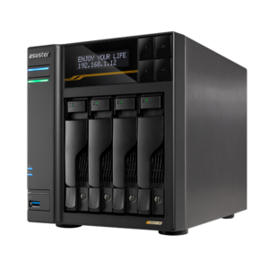 ASUSTOR Платформа СХД ASUSTOR AS6804T 4 Bay (Max.16) 4xM.2 2x5GLAN 2x10GLAN 16GB (Max.64GB) DDR5 2xUSB-C 3xUSB
