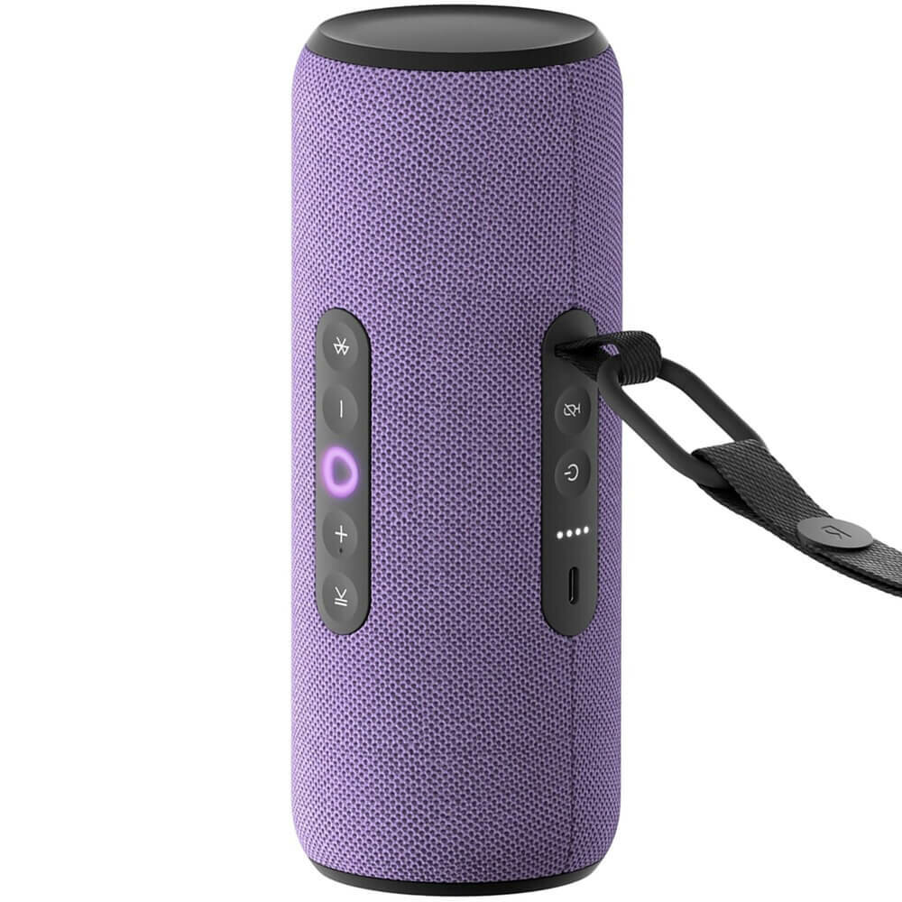 Умная колонка "Яндекс Стрит", с Алисой, Bluetooth, Wi-Fi, портативная, фиолетовая