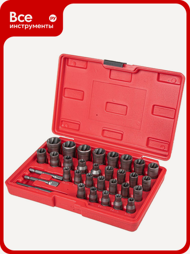 Изображение товара Набор головок Arnezi 1/4", 3/8" (экстракторов) для поврежденных гаек и болтов, 32, работы с повреждённым