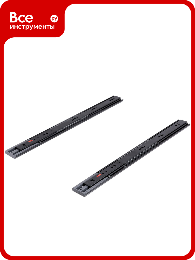 Шариковые направляющие SAMET SO CLASS Black накладные  46 мм  с доводчиком  500 мм 115296