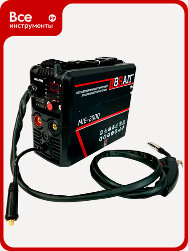 Изображение товара Сварочный инвертор полуавтомат BRAIT MIG-200Q 18.01.020.043, для использования в быту