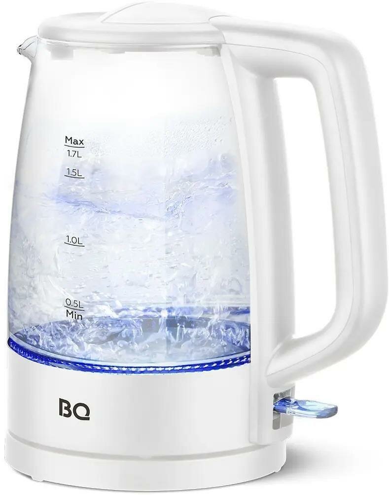 Электрический чайник BQ KT1839G объем 1.70 л мощность 2200 Вт с подсветкой белый