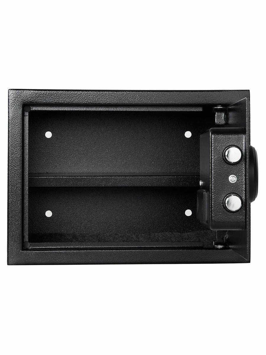 Два электронных сейфа CARCAM разных цветов на фоне интерьера