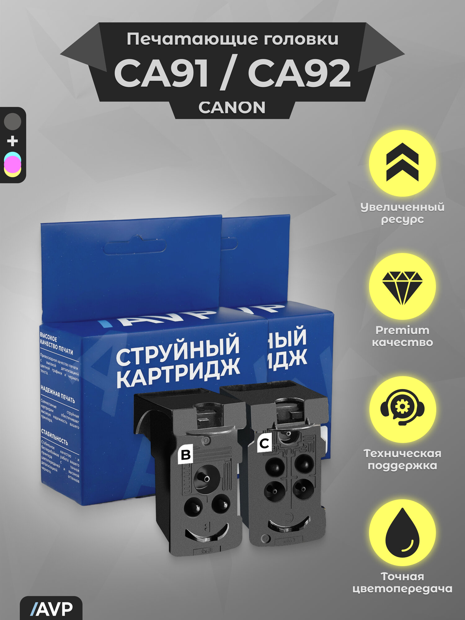 Печатающая головка Canon G3411 набор CA91 + CA92 для Pixma G1411 G3400 G2411