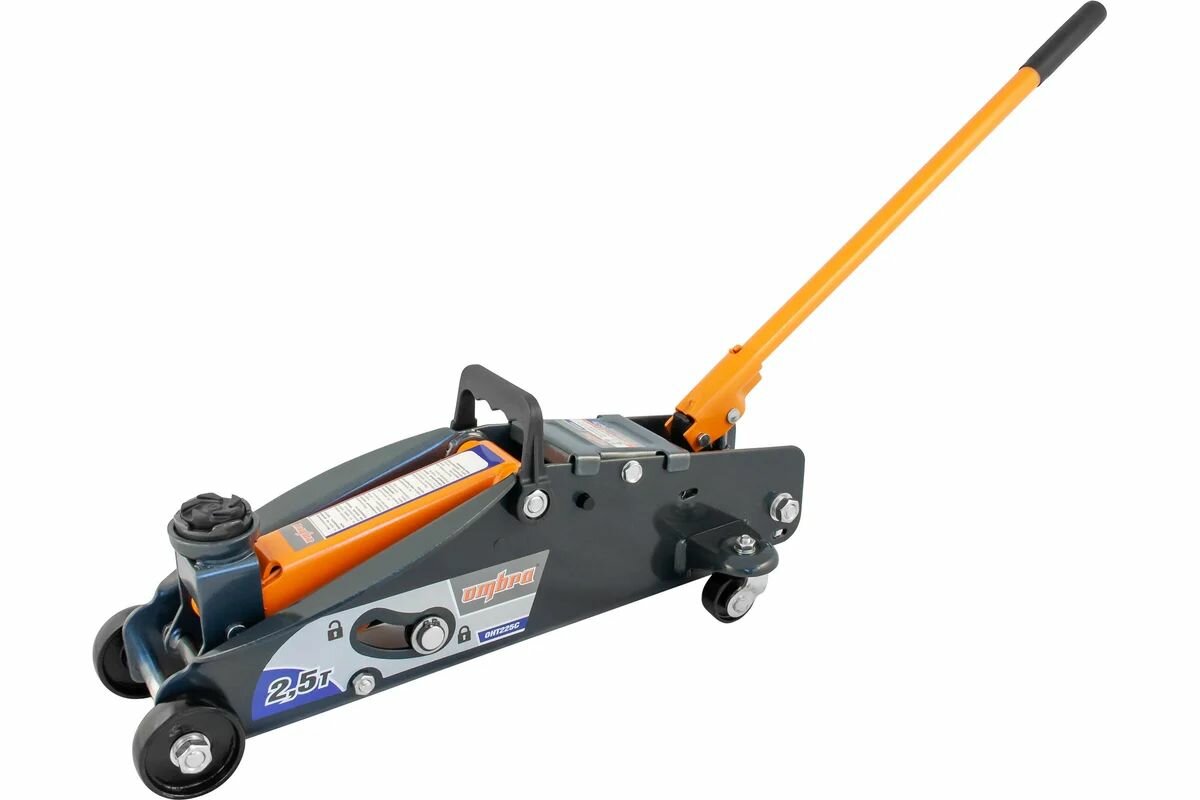 Подкатной домкрат с фиксатором в кейсе Ombra OHT225C 2.5 т 140-387 мм