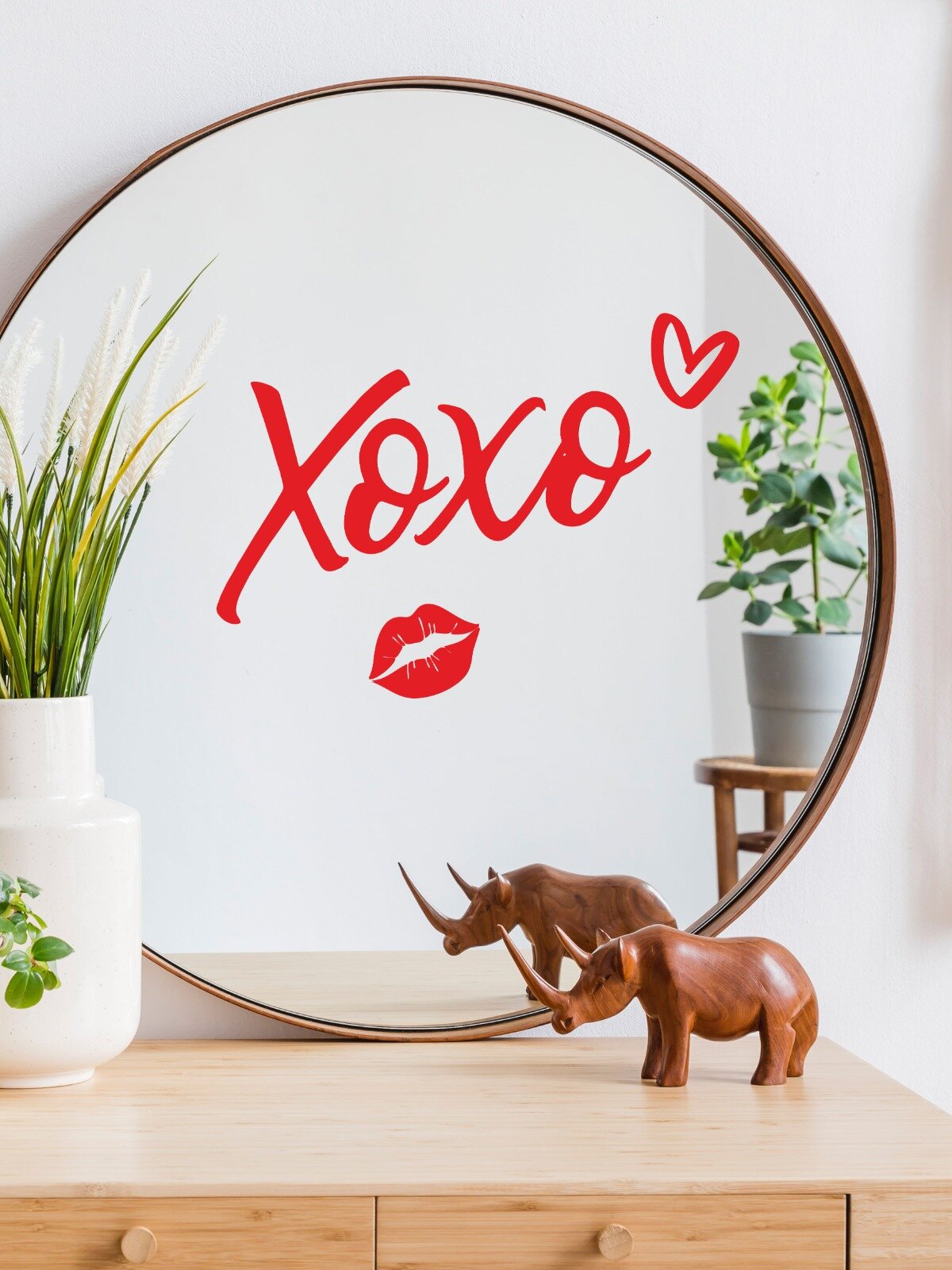 Наклейка надпись на зеркало хохо декор для украшения дома Lisadecor