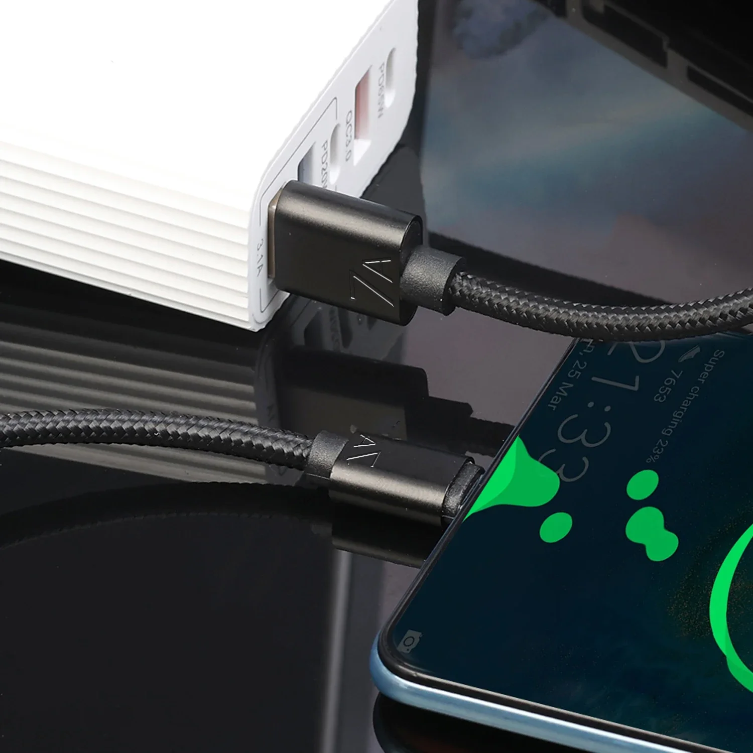 USB Type-C кабель, тросовый, быстрая зарядка, прочный и надёжный — фото 1