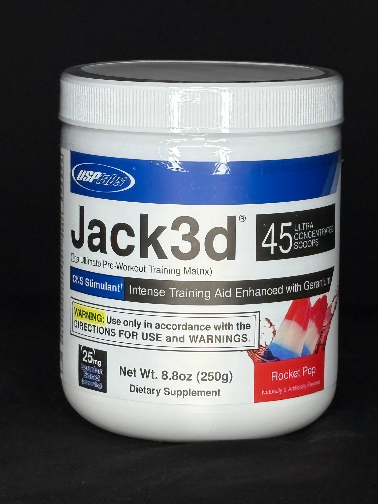Энергетик USP Labs "Jack3d", предтреник, 45 порций, арбузный вкус, США