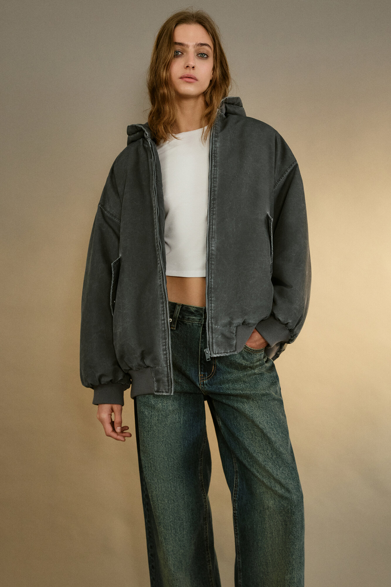 Бомбер Befree Woman Mix&Match размер M серый