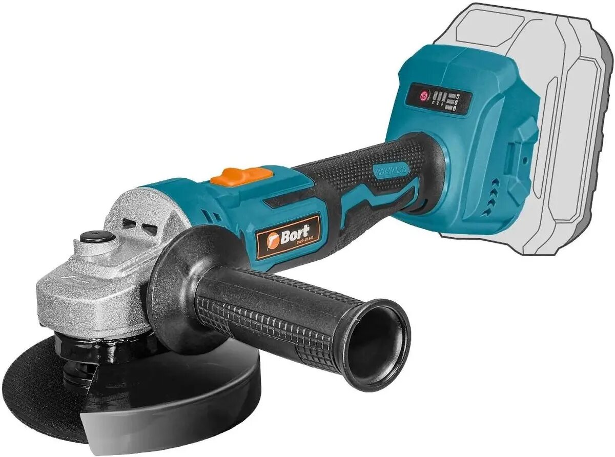 Угловая шлифмашина BORT BWS-21LI-R 93413540 1000 Вт 125мм Li-ion