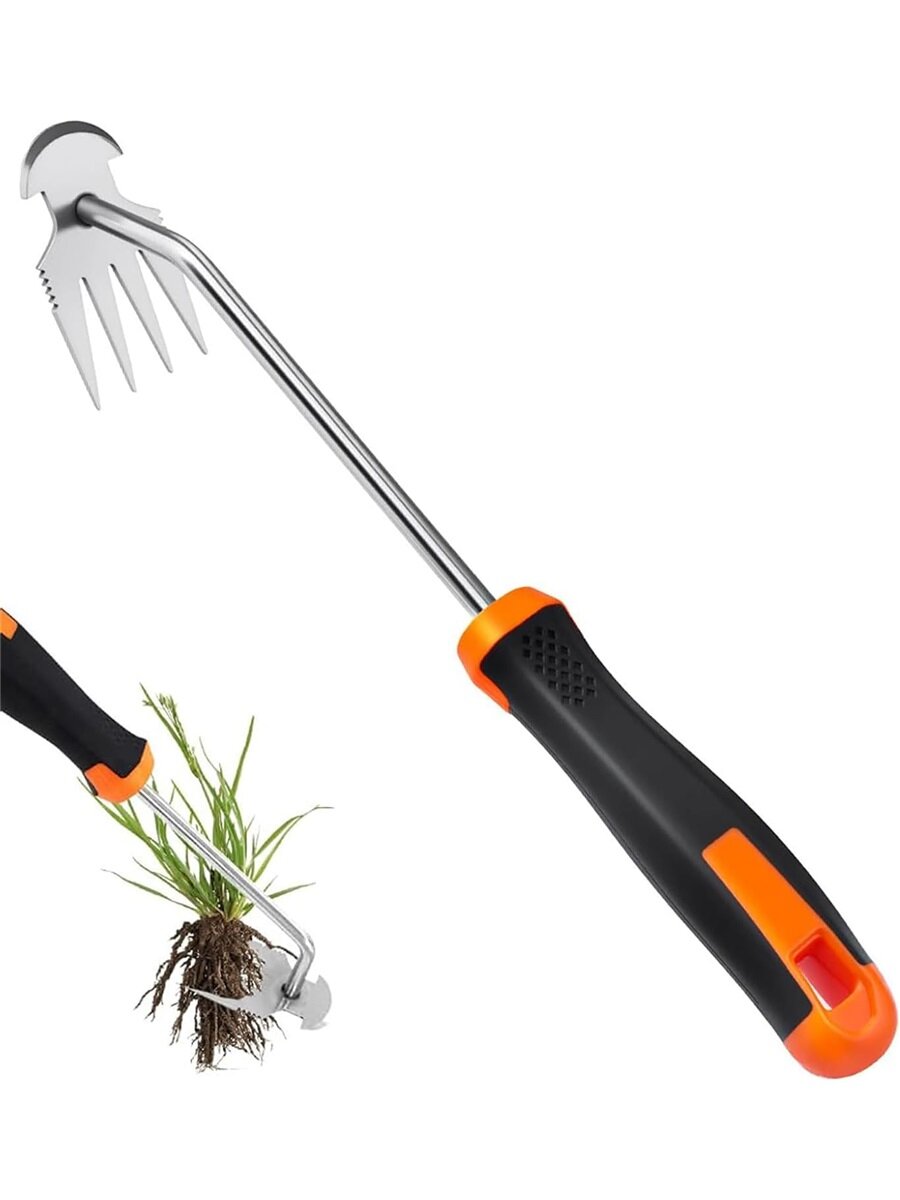 Корнеудалитель Сорняков из Нержавеющей Стали Ручной Инструмент для Прополки Грядок и Огорода на Даче