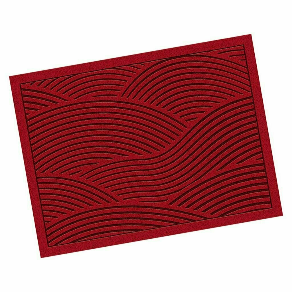 Бытовой нескользящий коврик дверной коврик впитывающий влагу ковер-красный-80x120 см