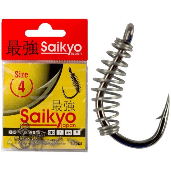 Крючки Saikyo KHS-10085 с пружиной №4S (10 шт)