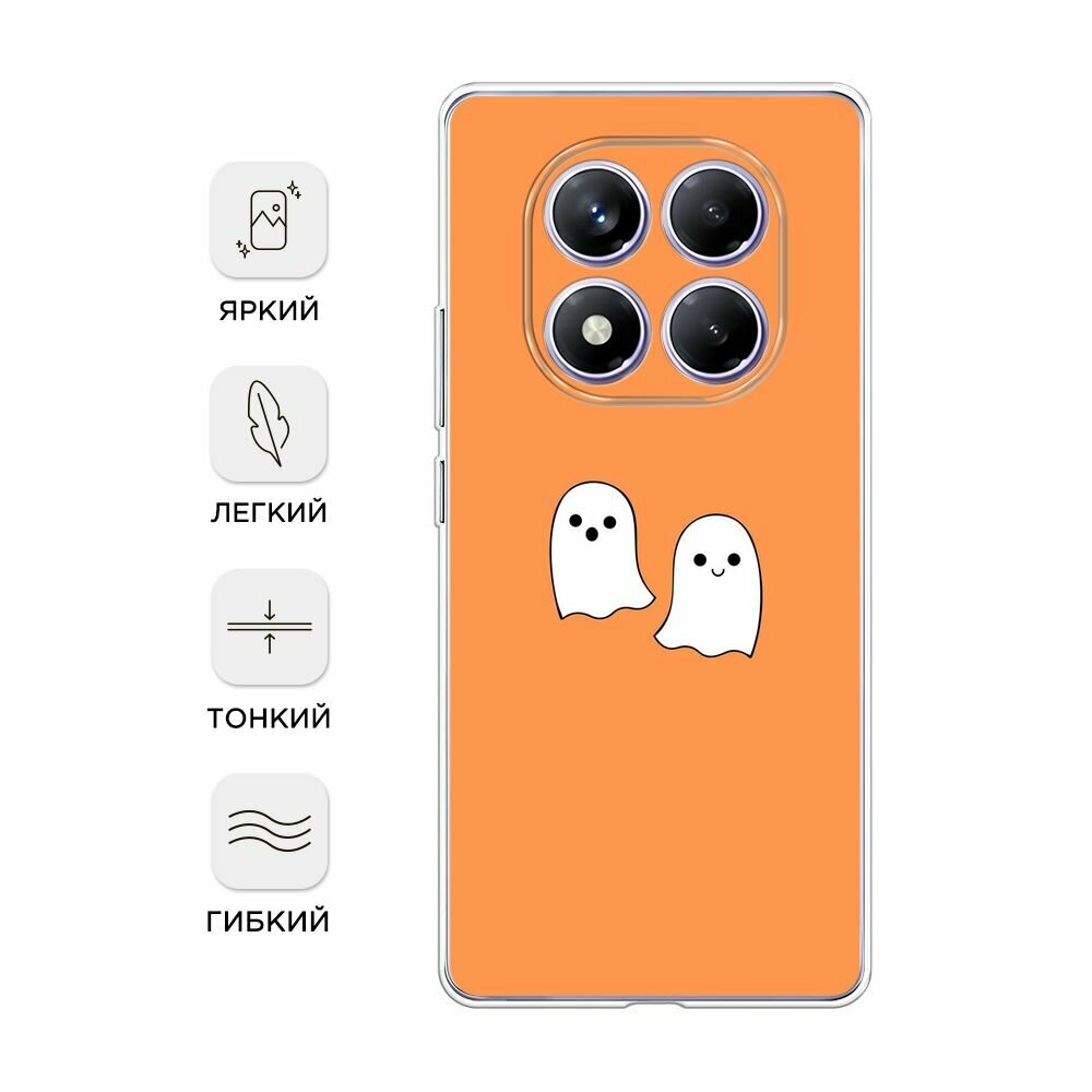 Чехол на Xiaomi Redmi Note 14 Pro 4G / Сяоми Редми Нот 14 Про 4G с принтом Cute ghosts — фото 1