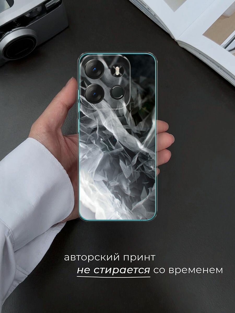 Чехол на Tecno Spark Go 2023/Infinix Smart 7 / Текно Спарк Гоу 2023/Инфиникс Смарт 7 с принтом "Абстракция 9" — фото 1