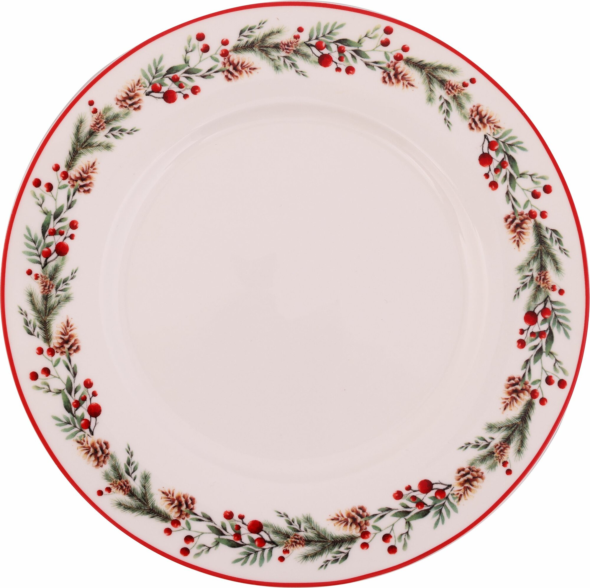 Тарелка обеденная новогодняя "Red Berries" 266см. из фарфора
