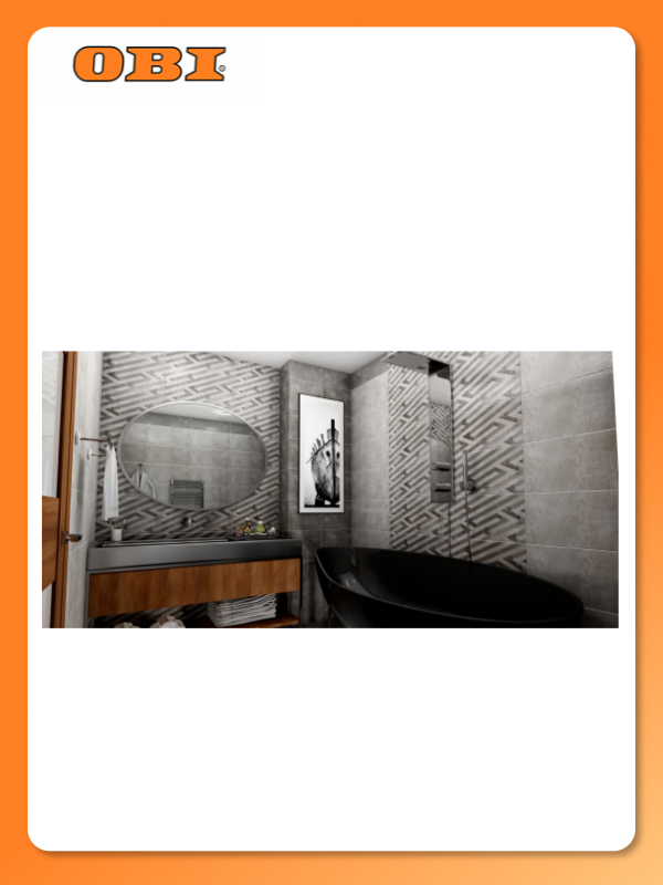 Керамический декор Керамин Нью-Йорк серый геометрия 60x30 см 1 шт