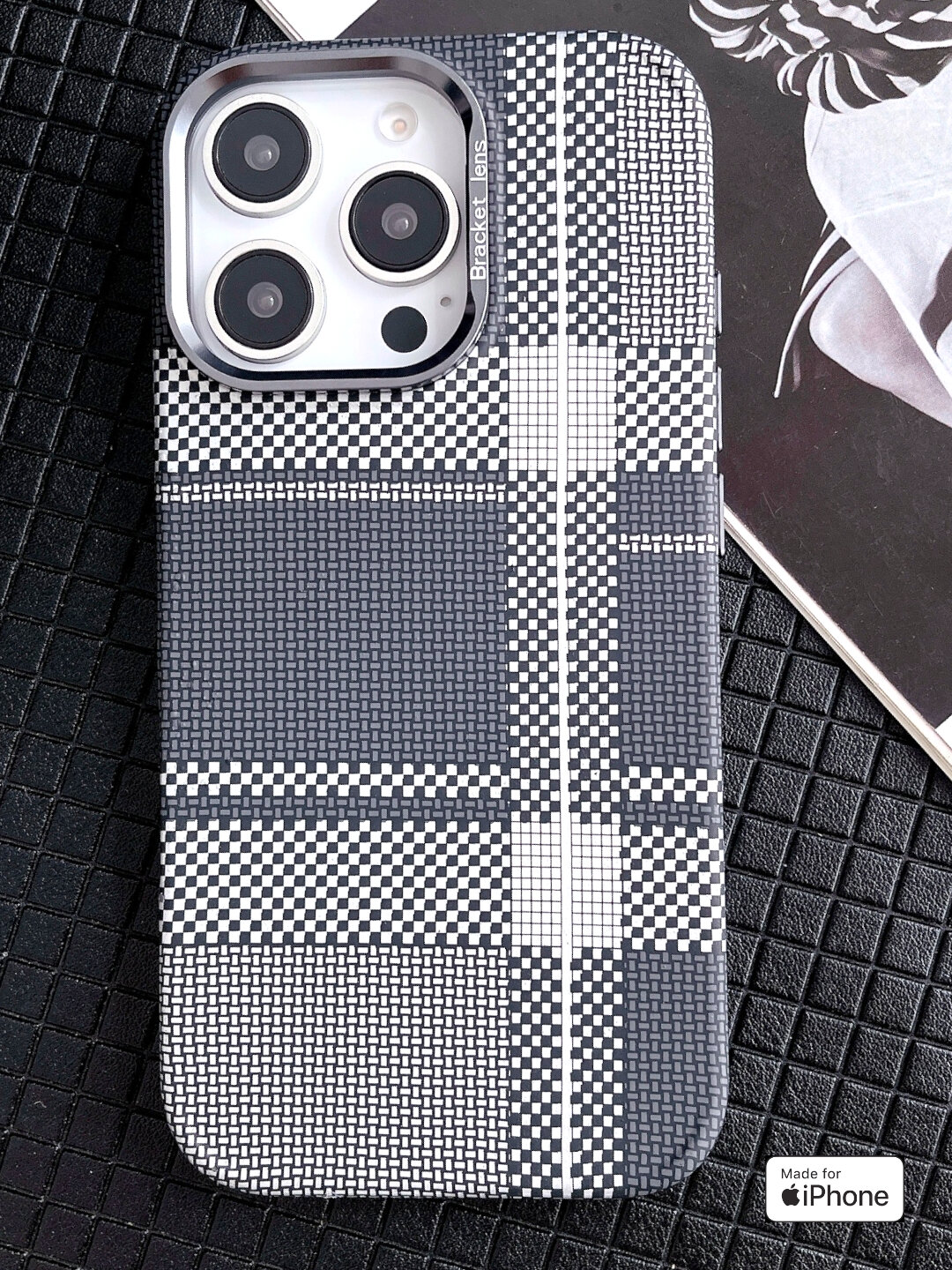 Чехол для iPhone 15Pro, и 15Pro Max, 16Pro, и 16Pro Max - Серый меланж, iPhone 15 Pro Max