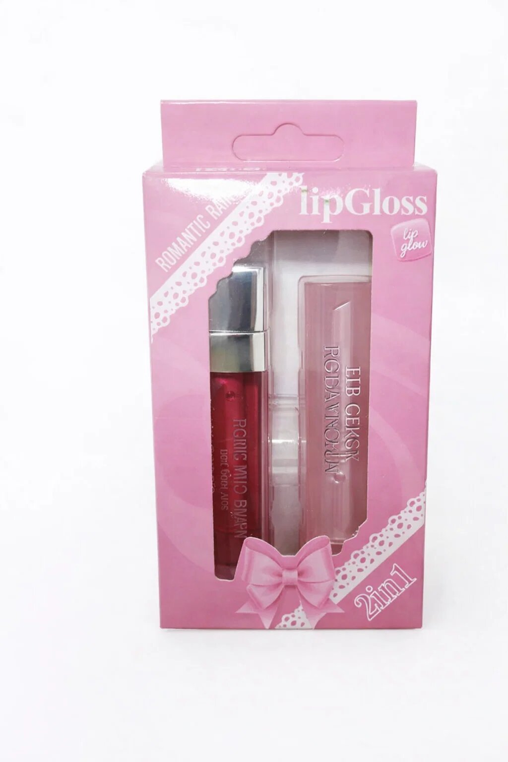 Подарочный набор Romantic Rain 2в1 помада и блеск для губ
