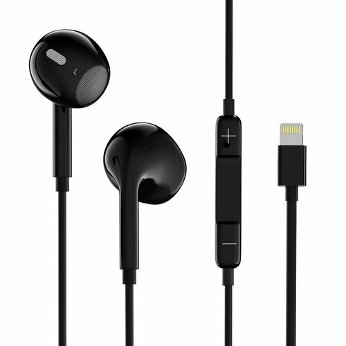 Наушники вкладыши Perfeo c микрофоном REDONE черные 8pin-BT 90000₽