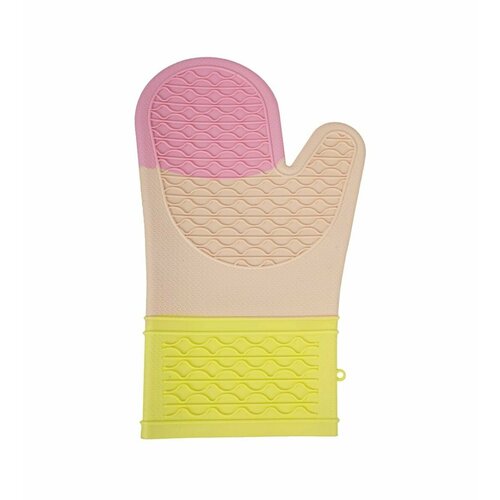 Кухонная прихватка силиконовая, 29*18 см, розовая, 1 шт, Тутти-Фрутти