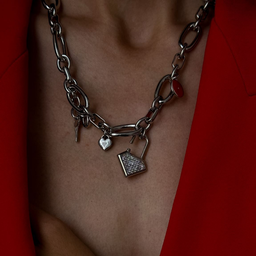 Цепь, длина 43 см, серебряный