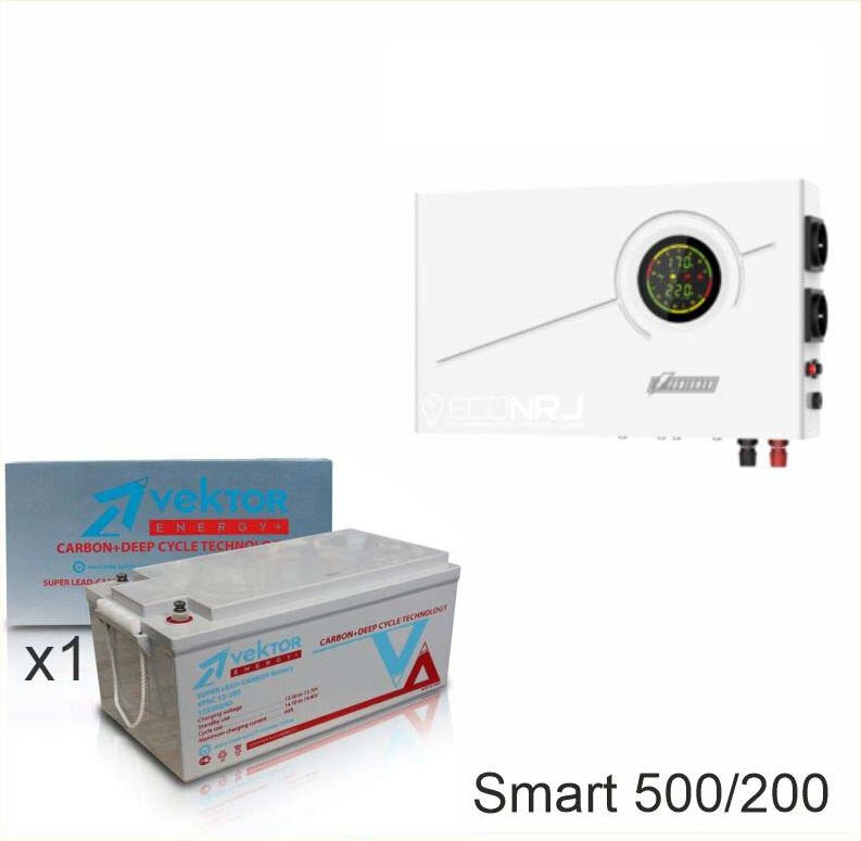 ИБП Powerman Smart 500 INV + Vektor VPbC 12-200