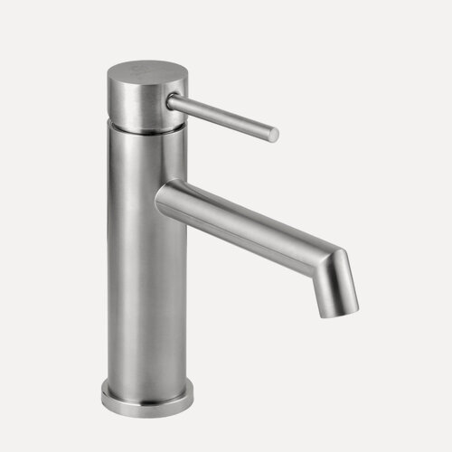 Изображение товара Смеситель для раковины с узким стационарном изливом, сатиновый