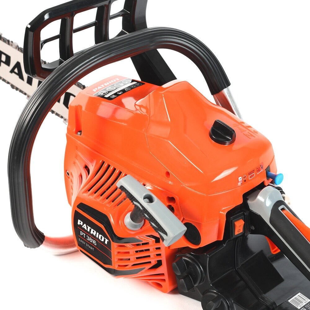 Обзор: Бензопила Patriot PT 3816 + топор APF-600 1470Вт 2л. с. дл. шины:16