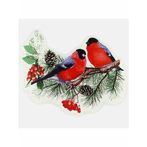 Силиконовая новогодняя наклейка Зимние снегири 2020смсобс разраб НУ-7011 499₽