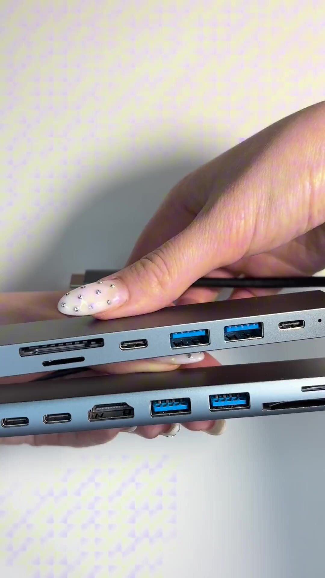 USB хаб 7в1. USB разветвитель, type c hdmi, док станция type c, usb хаб для macbook, SD Card, TF Card — фото 1