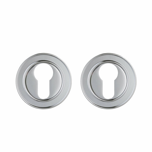 Накладка под цилиндр Полированный хром для межкомнатных дверей