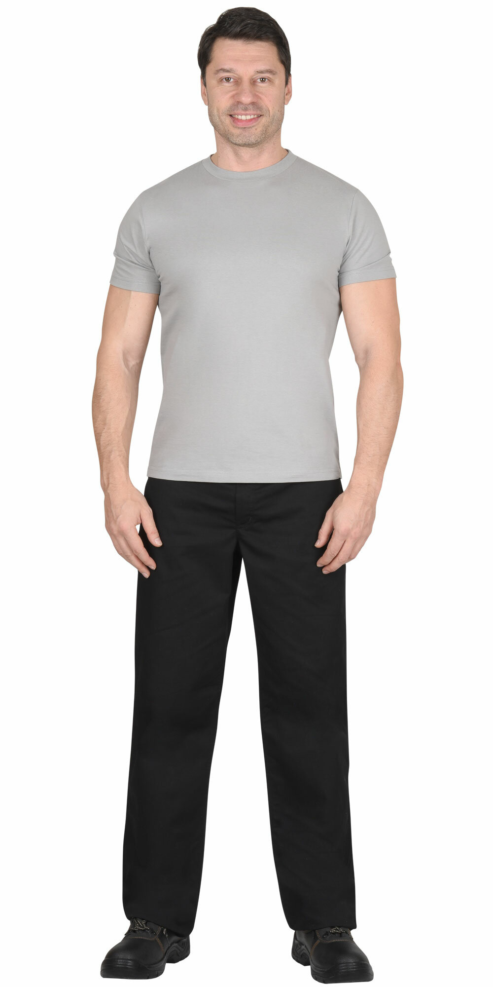 Футболка мужская Сириус, светло-серая 160г/м2 р.3XL (56) / Футболка мужская рабочая / Футболка мужская / Футболки мужские хлопок