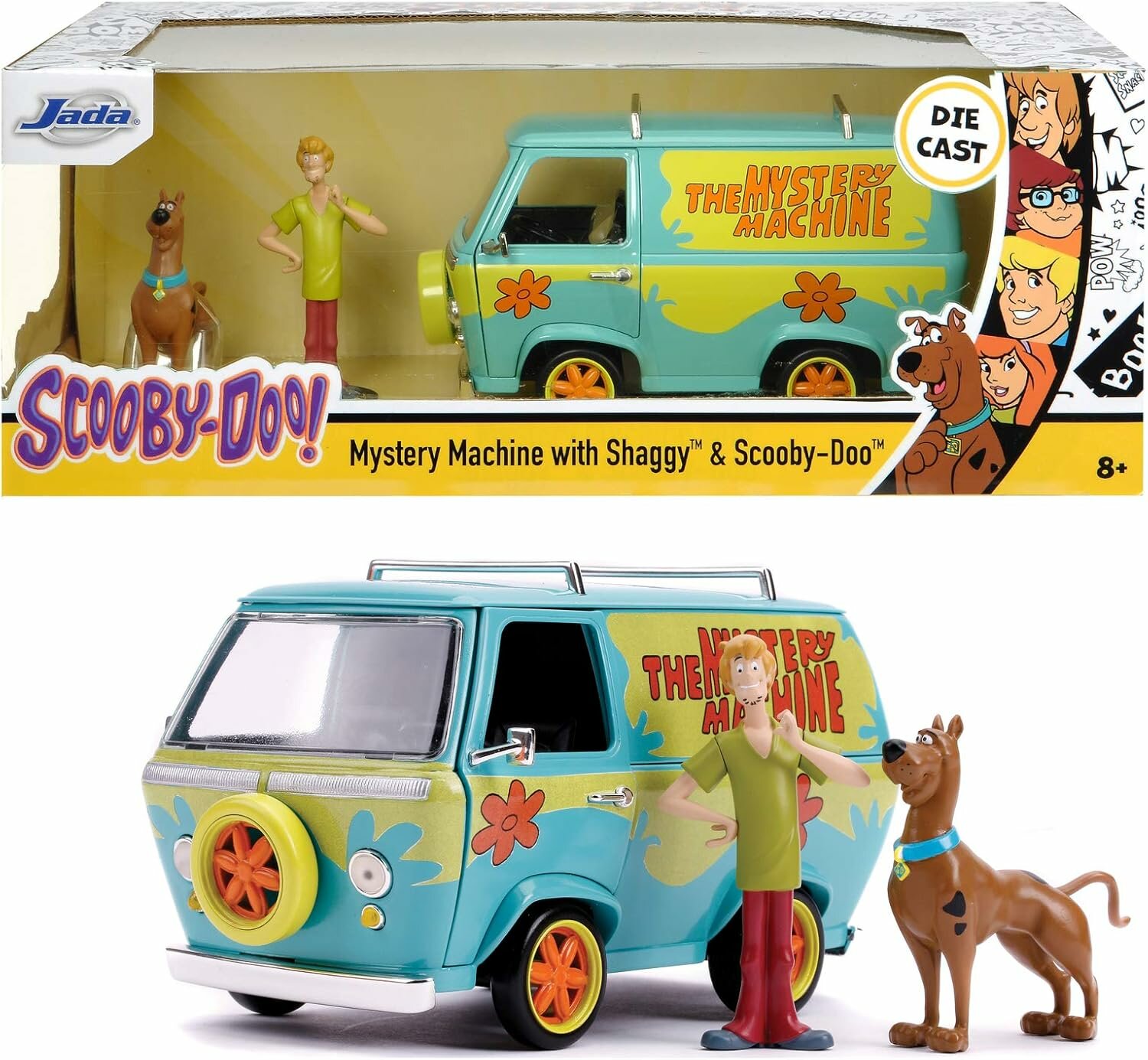 Игрушечный транспорт JADA Scooby Doo - Коллекционный фургон с фигурками Скуби-Ду и Шегги Роджерс - 253255024