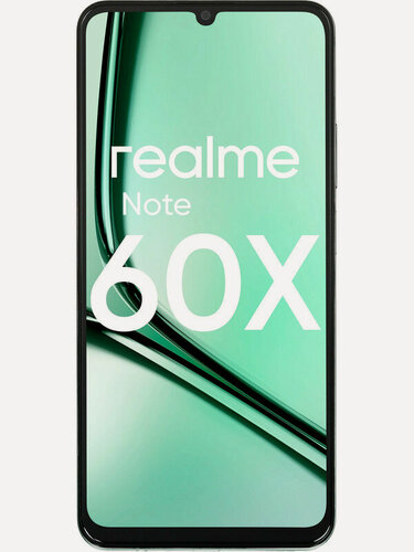 Изображение товара Смартфон realme Note 60x, Android 14, 3GB/128GB, 6.5", 120Hz, сканер отпечатка, зелёный