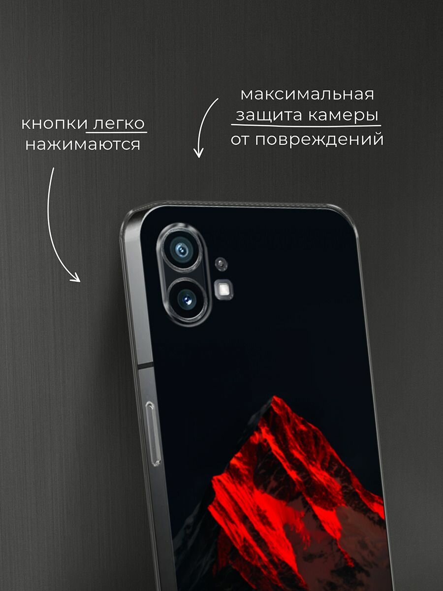 Чехол на Nothing Phone 1 / Нафинг Фон 1 с принтом Красная гора — фото 1
