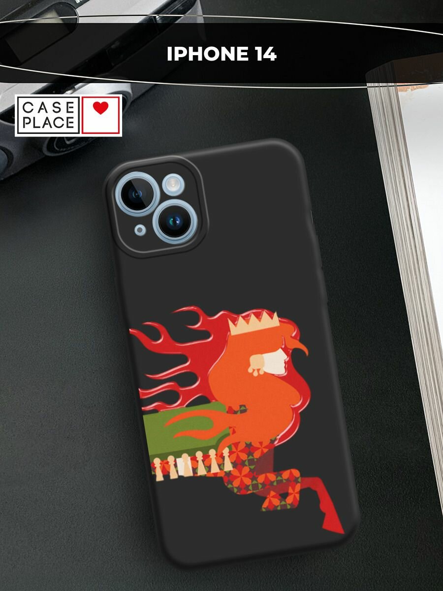Чехол на Apple iPhone 14 / Айфон 14 с принтом Девушка лошадь 2
