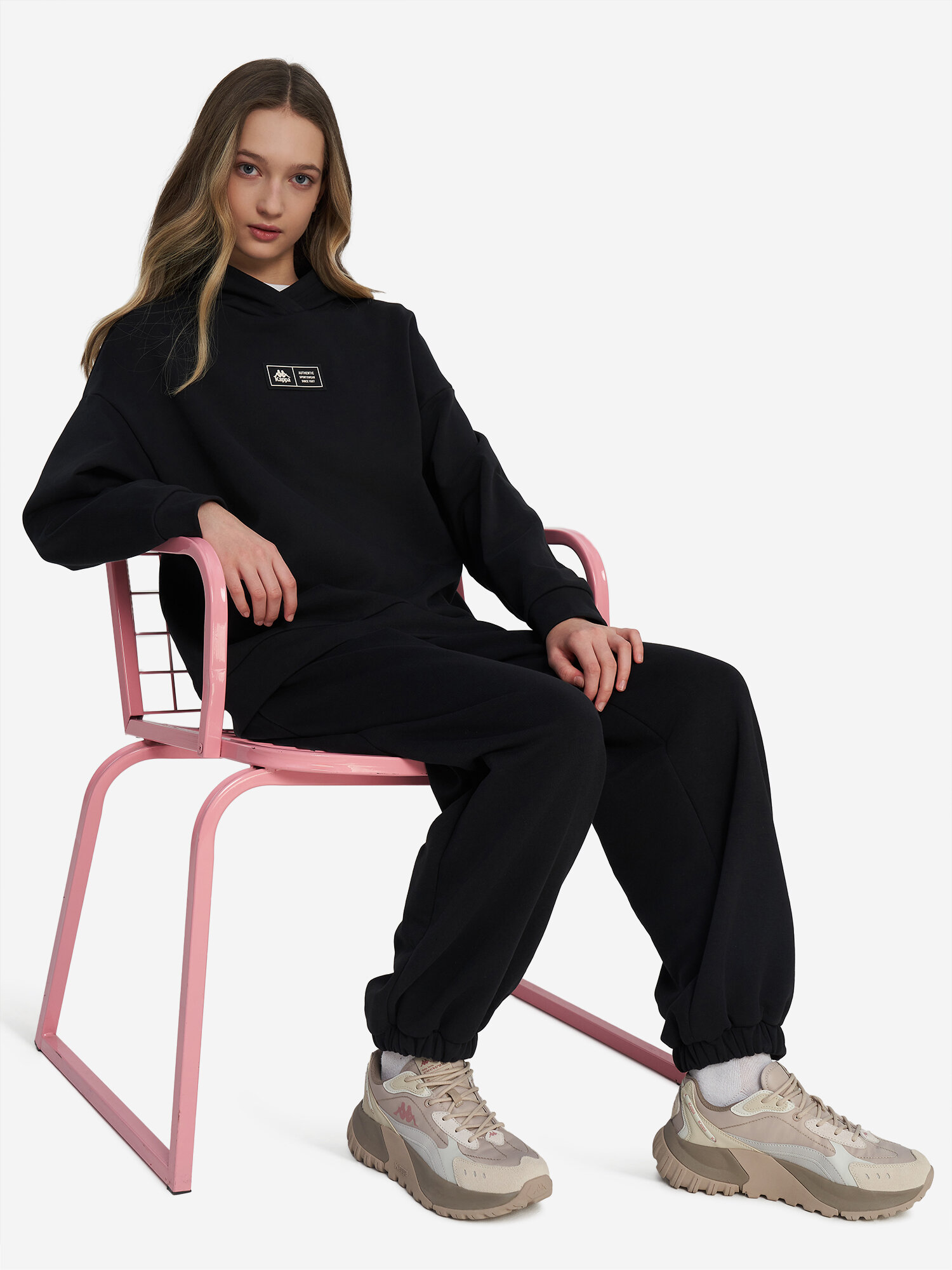 Худи Kappa, размер 158-164, черный — фото 1