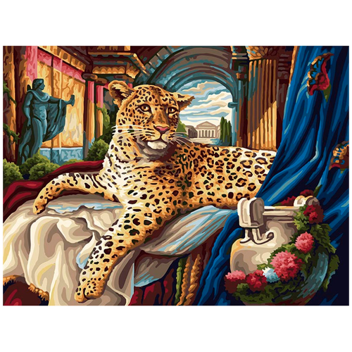 Белоснежка Картина по номерам Римский леопард, 40 х 30 см, разноцветный