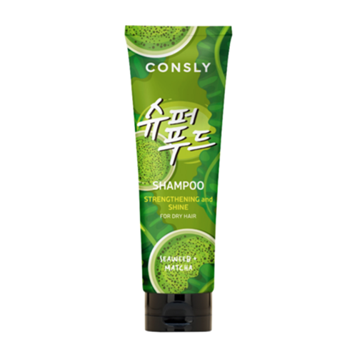 Шампунь с экстрактами водорослей и зеленого чая [Consly] Seaweed & Matcha Shampoo Strength & Shine