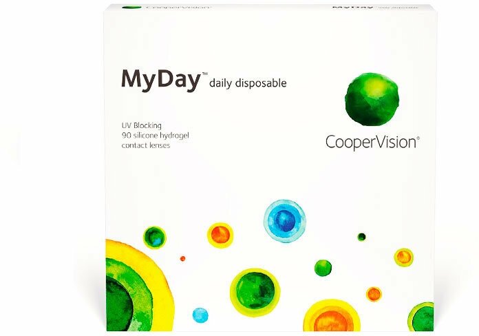 "Контактные линзы CooperVision MyDay Daily Disposable (90 линз) +4.25 R 8.4, однодневные, прозрачные"