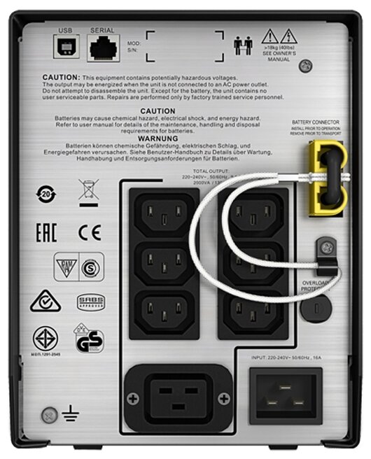 ИБП APC by Schneider Electric Smart-UPS SMC2000I, черный