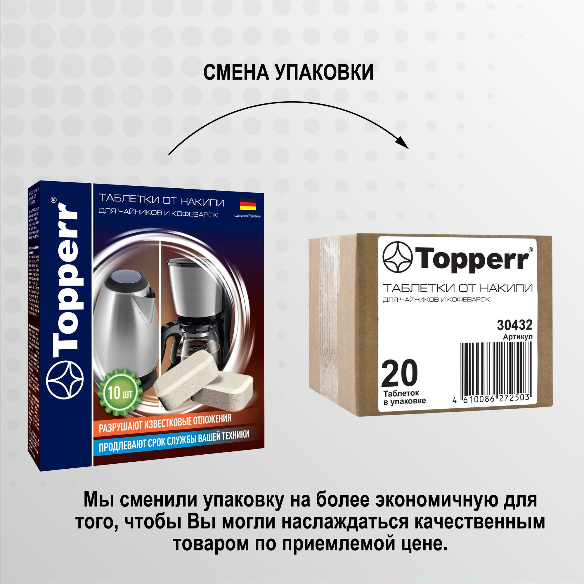 Topperr Таблетки от накипи для чайников и кофеварок - 20 шт, 30432 - фотография № 7