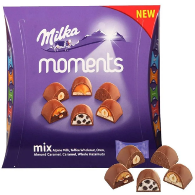 Шоколадные конфеты Milka Moments Mini Mix / Милка Моментс Мини Микс 97гр (Польша) - фотография № 2