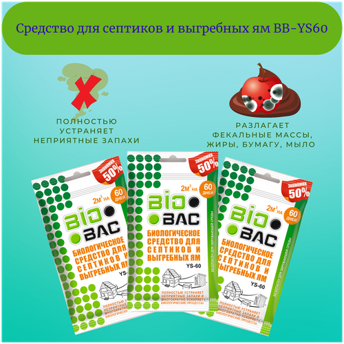 Биологическое средство для выгребных ям и септиков БиоБак BB-YS60