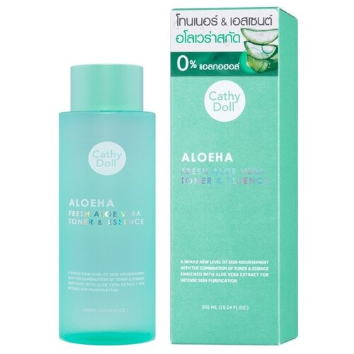 Cathy Doll Освежающий тоник и эссенция с алоэ 300мл(Fresh Aloe Vera Toner & Essence)