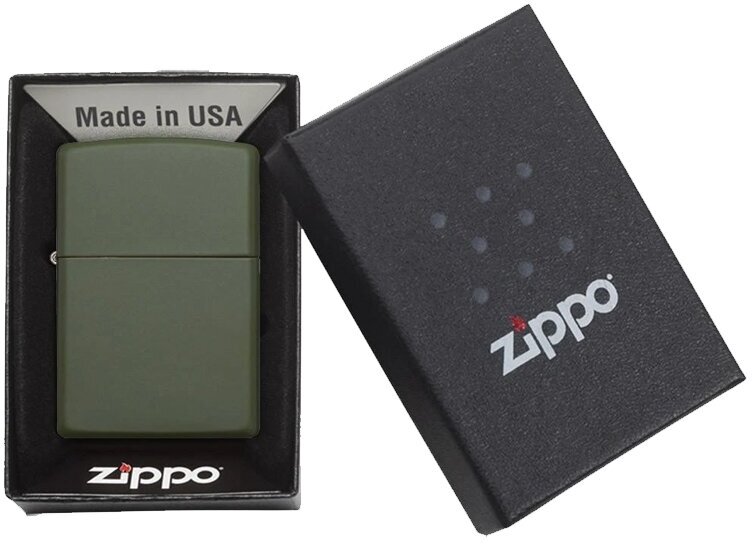 Зажигалка ZIPPO Classic Green Matte - фотография № 5