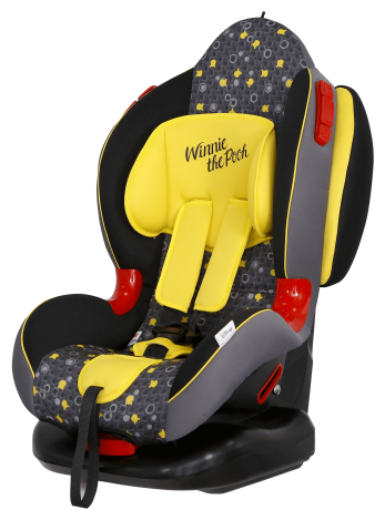 Автокресло группа 1/2 (9-25 кг) Siger Disney Кокон isofix, Винни Пух кружки